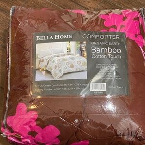 Bamboo Cotton Touch Comforter - Brown and Pink